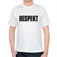 Pánské bílé triko s nápisem Respekt