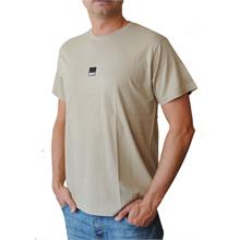 Pánské tričko s krátkým rukávem v barvě pebble