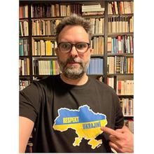 Pánské černé triko Respekt Ukrajině