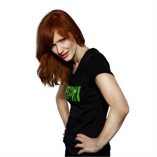 Černé tričko s krátkým rukávem "MATRIX" v zelené barvě