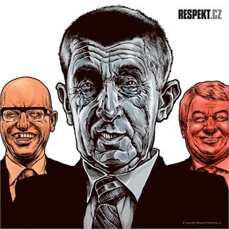 Ilustrace z titulní strany Respektu 44/2013