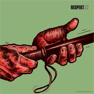 Ilustrace z titulní strany Respektu 15/2013