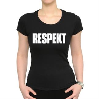 Dámské černé triko s nápisem Respekt
