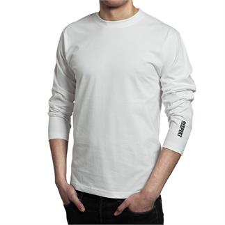 Bílé tričko s dlouhým rukávem a logem